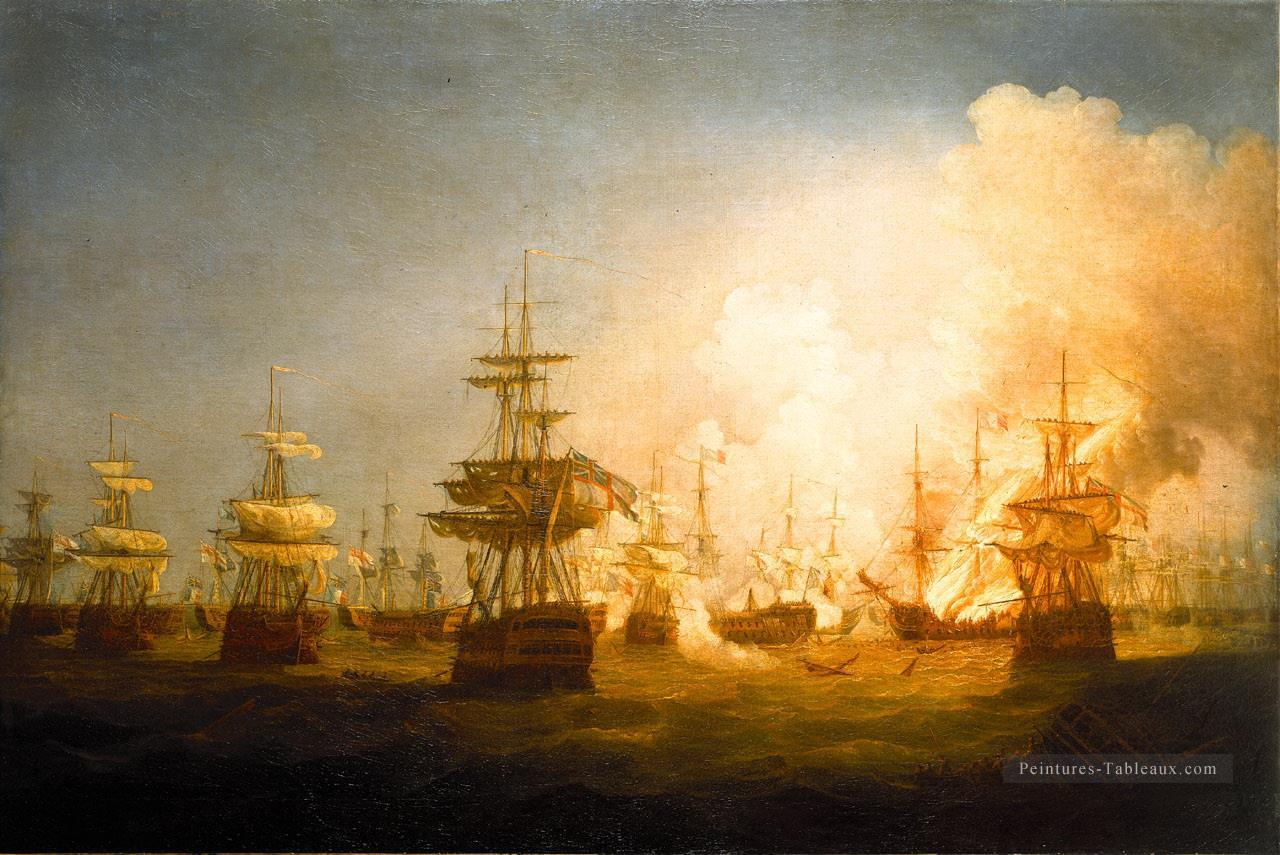 Whitcombe Bataille du Nil Batailles navales Peintures à l'huile